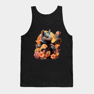 Iguana Playing Guitar Tank Top